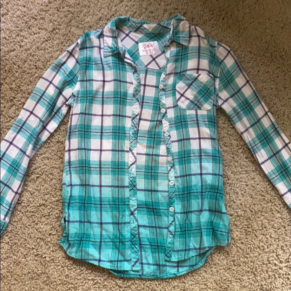 Blue/green Ombre Justice Flannel